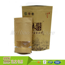 Изготовления Китая Подгонянный Стоьте Вверх Высушенная Еда Paperbag Пластиковая Упаковка С Окном